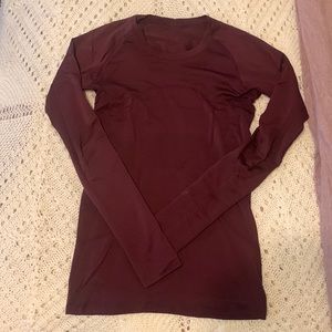 Maroon lulu long sleeve
